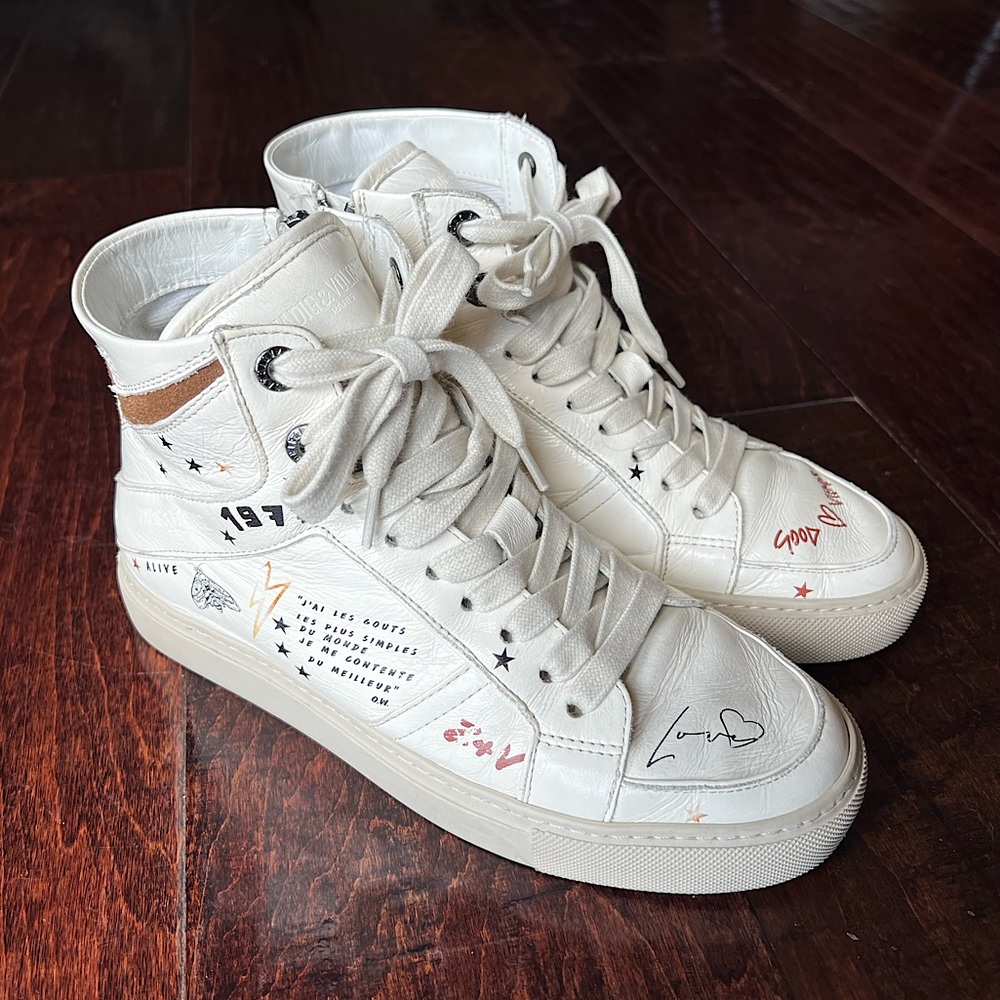 Zadig & Voltaire High Flash Crush Sneakers Size: FR 37